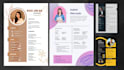 make professional resume design or modern cv template