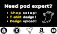 design print on demand t shirt for merch by amazon redbubble etsy pod store