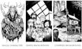 draw your book in digital line art in vintage pulp magazine style