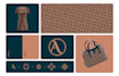 design a luxury seamless monogram pattern system for branding and textile