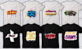 create colorful typography and graffity t shirt design