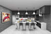 design kitchen interior,3d rendering