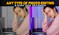 do any photo editing, photoshop and ai image editing