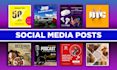 design social media posts for instagram, facebook or linkedin in 24 hrs