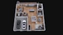 3d floor plan with high quality