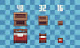 create pixel art game objects and props