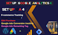 setup google analytics 4, ga4 ecommerce tracking with GTM