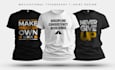 design custom motivational typography t shirt designs for your brand
