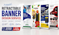 design a roll up banner, retractable banner or x banner