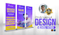 design roll up, retractable, or pull up or roller banners in 4 to 24 hours