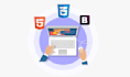 design a website landing page with html5 and css3