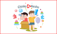 be make childcare, daycare, kids and education creative logo