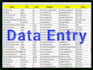 do fast and accurate excel data entry, web research expert, and typing work jobs