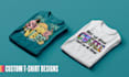 do custom t shirt design for you within 12 hours