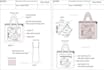 tech pack bag design flat sketch technical drawing and manufacturing