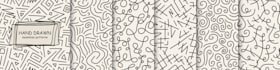 make vector seamless hand drawn childish pattern, backgrounds