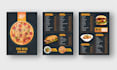 do restaurant menu card design, food menu design, digital menu board design