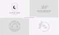 design botanical hand drawn boho feminine logo