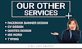 design outstanding,  attractive book covers,social media posts, banner, headers