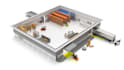 make a 3d factory, plant, office, workshop layout design