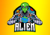 design aliens mascot logo with my creative thinking