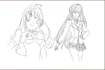 design amazing line art anime figure and manga characters