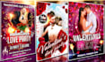 design valentines flyer and poster