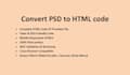 convert PSD to HTML CSS bootstrap, responsive