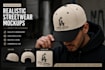 create realistic embroidery cap mockups for clothing brands