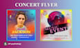 design bespoke flyer and photography flyer concert flyer