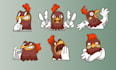 design simple cute 2d cartoon characters