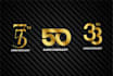 do unique gold anniversary logo