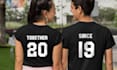 design customized matching couple tshirts and hoodies