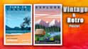 design vintage travel poster illustration and retro poster