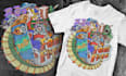 draw awesome design tshirt screen printing for merchandise