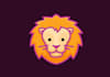 design lion head logo with express delivery