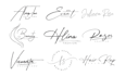 do scripted, handwriting, photography, cursive, signature logo
