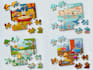 do children jigsaw puzzle, hidden object and children board game illustration