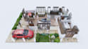 create 3d floor plan and render