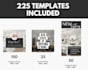 provide 225 real estate social media posts on canva