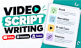 be your youtube scriptwriter for engaging videos