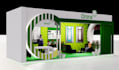 design render exhibition booth stall kiosk 3d stand