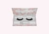 luxury eye lashes sticker label and packaging box design