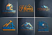 do real estate construction property management and home luxury logo