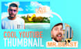 design amazing youtube thumbnail like mrbeast style
