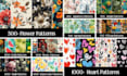give you more than 11000 patterns for textile, fabric prints, ready to print