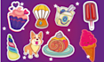do custom flat and doodle stickers design