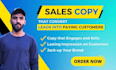 craft persuasive sales copy and sales page copywriting