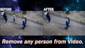 remove any unwanted object, wire, person or text from video