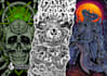 draw detailed horror dark art and death metal illustration